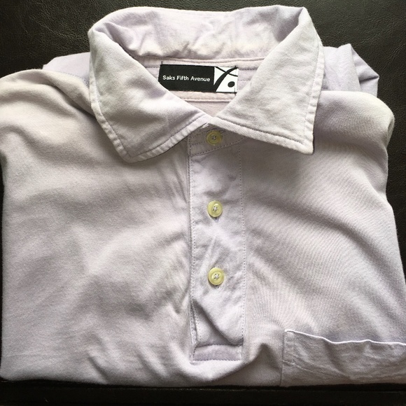 Saks Fifth Avenue Shirt Size Medium Light Purple - Picture 1 of 3
